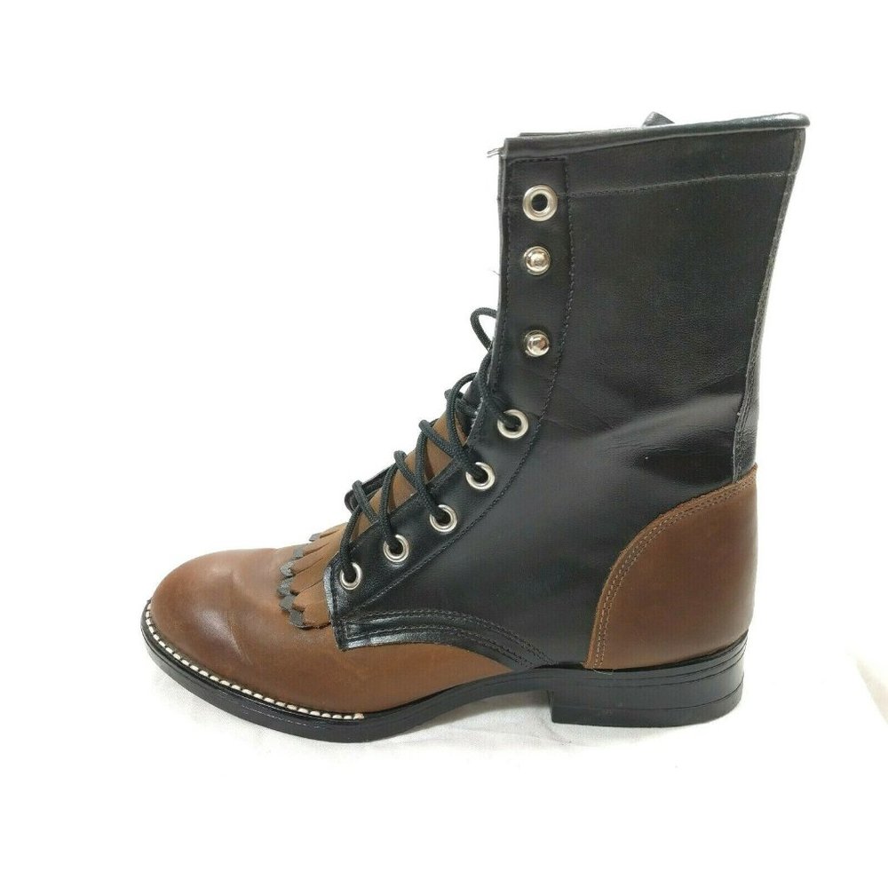 Laredo Womens 4 D Lace Up Roper Cowboy Boots 4 D